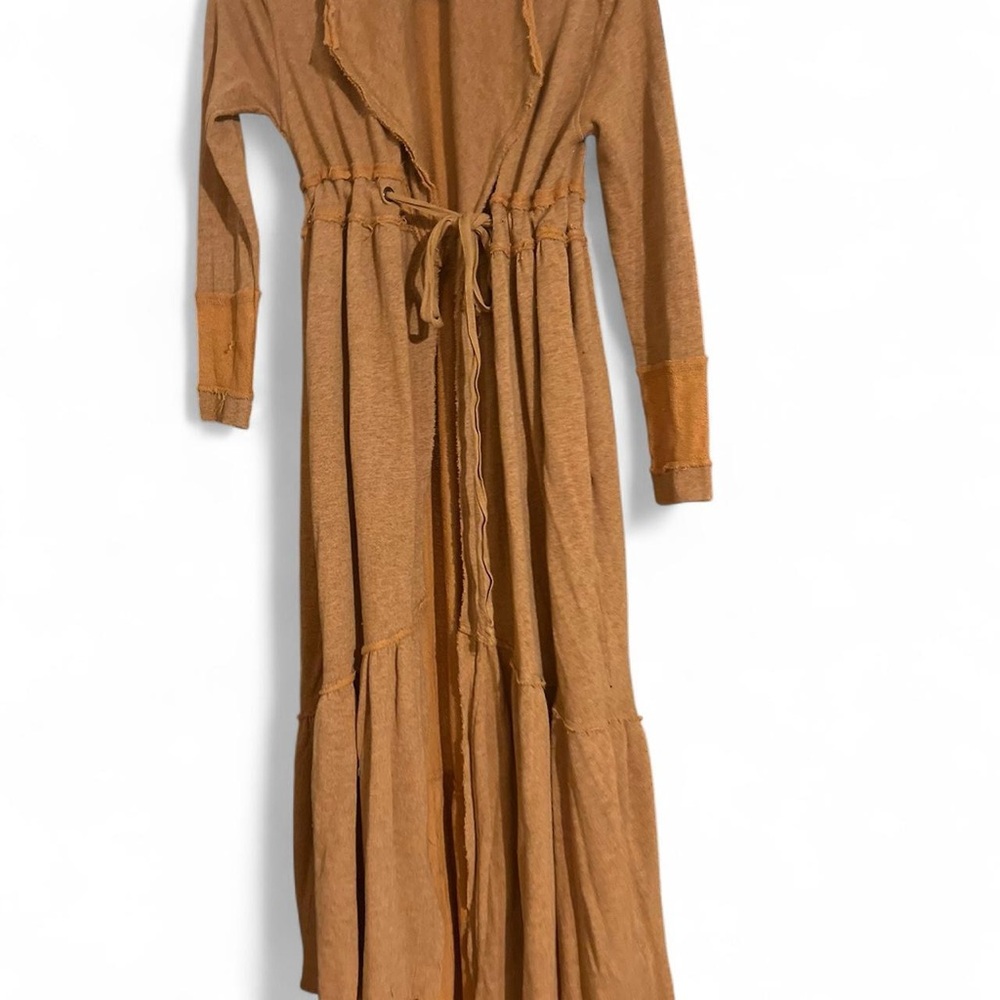 Free People “Sia” Cardigan Maxi Dress – Rust Knit, Size S